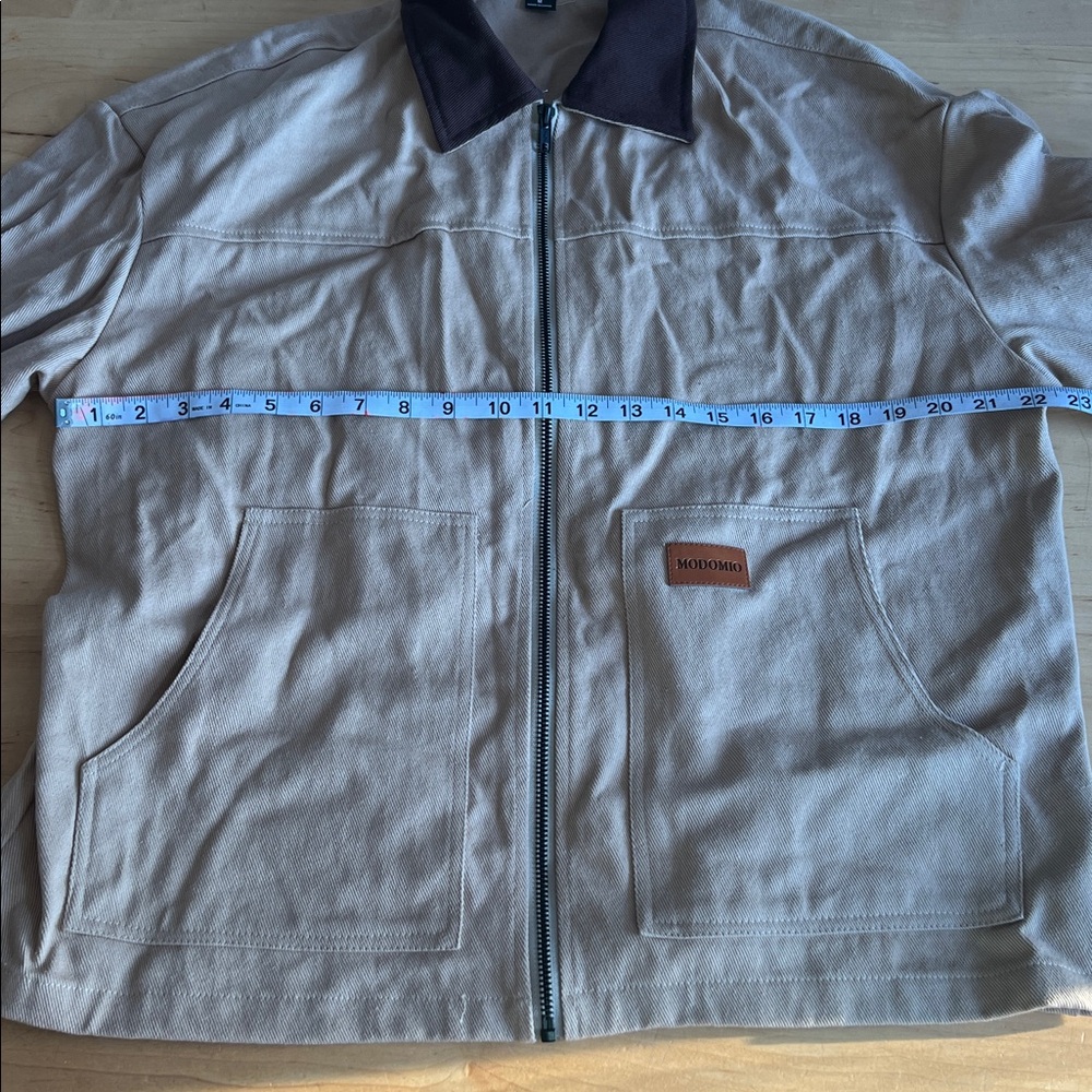 MANFINITY Tan Jacket with Dark Brown Collar - Picture 4 of 6